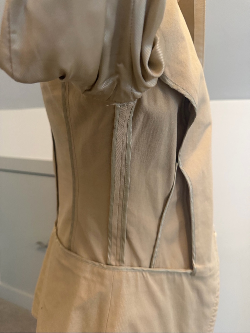 PRADA Vintage 2007 Beige Cotton Deconstructed Ribbon Trim Jacket US 2 - Picture 9 of 9